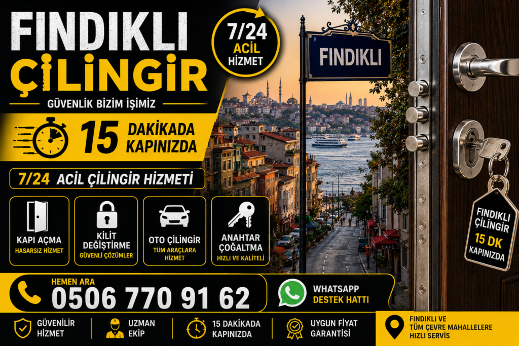 Fındıklı çilingir, Fındıklı anahtarcı, 7/24 acil çilingir, kapı açma, çelik kapı açma, kilit değiştirme, oto çilingir ve anahtar çoğaltma hizmeti. Ortalama 15 dakikada adresinizde.